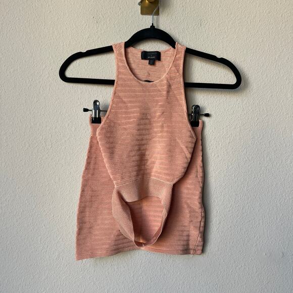 Michael Costello x Revolve Ambrose Blush Cut Away Top Mini Skirt Set Size XXS - Picture 2 of 7